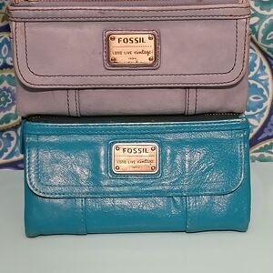 Fossil Leather Wallet - Bundle of 2